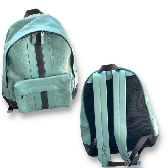 Coach Men's Charles Backpack With Baseball Stitch Cyan - Picture 3 of 8